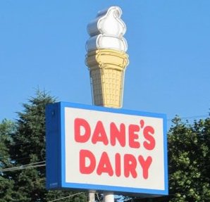 Dane's Dairy sign